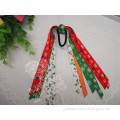 Colorful Christmas Elastic Hair Tie with Ribbon Bow